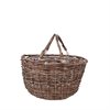 Pilkorg Iris – handflätad med två handtag, Liten 34x24x20cm