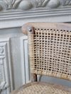 Fransk barstol med flätad rotting i sits & rygg