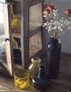 Vas / Ljuskopp i återvunnet glas med rak kant, gul Ø7,5x8,25cm
