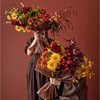 Chrysanthemum konstgjord snittblomma Burgundy 60cm