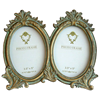 Fotoram Dubbel oval vintage Antik guldfinish 21x18cmcm
