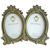 Fotoram Dubbel oval vintage Antik guldfinish 21x18cmcm