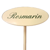 Märkpinne kryddväxt emaljerad gräddvit på spjut – ROSMARIN 20cm