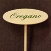 Märkpinne kryddväxt emaljerad gräddvit på spjut – OREGANO 20cm