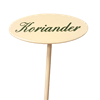 Märkpinne kryddväxt emaljerad gräddvit på spjut – KORIANDER 20cm