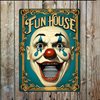 Metallskylt i vintagestil – Fun House 15x20cm