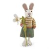 Tovad stor kanin med kjol, stickad tröja & blomma Fair Trade 27cm