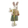 Tovad stor kanin med kjol, stickad tröja & blomma Fair Trade 27cm