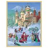 Julkort med kuvert, blank insida – Christmas Castle 12x15cm 5-pack 