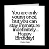 Dubbelt kort med kuvert Quotable – You are only young once... 13x13cm