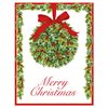 Julkort med kuvert, engelsk hälsning insida – Kissing Ball 12x15cm 5-pack 