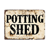 Metallskylt i vintagestil – Potting Shed 20x25cm