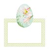 Placeringskort Floral Decorated Egg – utstansat ägg 8-pack