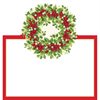 Placeringskort utstansad krans – Holly & Berry Wreath 8-pack