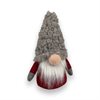 Tomte kotte i textil med grå luva Höjd:16cm