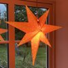 Adventsstjärna – klassisk retromodell i orange 7-uddig 60cm