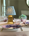 Ikat Lampskärm Blå Stor 
