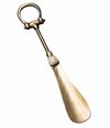 Skohorn i metall med mässingspatina 33cm 