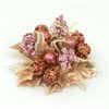Ljusmanschett Holly ball ribbon i guld & rosa ID:2,5CM YD:10CM