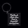 NYCKELRING Quotable – Difficult roads... 38x38mm