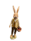Kaninherre välklädd i guldfärgad väst 25cm