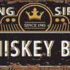 Metallskylt i vintagestil – Whiskey Bar 30x15cm