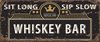 Metallskylt i vintagestil – Whiskey Bar 30x15cm