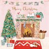 Dubbelt kort med 3D-effekt, kuvert & blank insida – Christmas Stockings 16x16