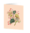 Kort med kuvert – Botanical Begonia plant 9x11cm