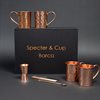 Moscow mule muggar i äkta koppar set med 4 muggar & drinktillbehör, Barca