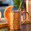 Moscow mule muggar i äkta koppar set med 4 muggar & drinktillbehör, Barca