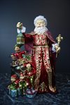Juldekoration BIG SANTA – en stor pampig glittrande jultomte 36cm