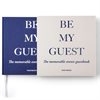 Gästbok "Be my Guest" – Grå & Marinblå 100 sidor 23x23cm