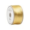 PRESENTBAND på rulle – Satinband med ståltråd Gold & Ivory vändbart B:25mm L:9,1m