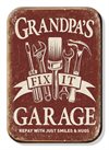 Magnet retro – Grandpa's Garage... 6,4x8,9cm