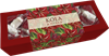Kola i fin pappask – Polka & Röda julblommor Amaryllis Vintage 200g
