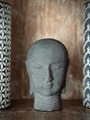 BUDDHA HEAD i betong Svart H:24cm