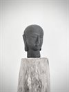 BUDDHA HEAD i betong Svart H:24cm
