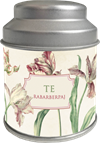 Te i fin vintage plåtburk – Tulpaner Smak: Rabarberpaj