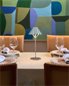 St Germain bordslampa silver