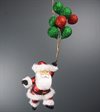 Julkula SANTA IN RED & FUR WITH BALLOONS 10x4x24cm