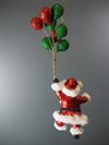 Julkula SANTA IN RED & FUR WITH BALLOONS 10x4x24cm