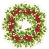 Paketkort utstansad krans – Holly and Berry Wreath 4-pack