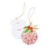 Paketkort utstansad julkula – Porcelain Ornaments 4-pack