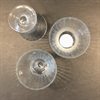 Ljushållare i glas på fot, för värmeljus H:11cm