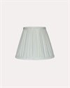 Lampskärm Vit veckad – till portabla bordslampor