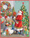 Adventskalender – Santa at the Mantel 32x41cm