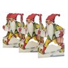Pappersrad tomte med paket 16,5x65cm